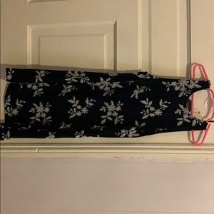 Navy blue floral dress